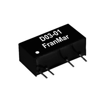 D03-01 - Convertitore CC-CC tipo SIP da 3 Watt