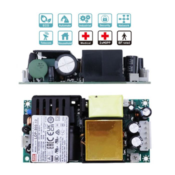 LOP-300-24 : 4"x2" size 24V/7.5A low profile open frame power supply
