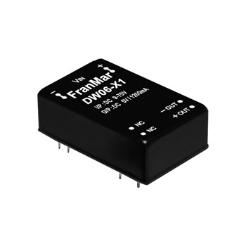 DW06-X1By : 6 Watt DIP-24 Type DC-DC Converter with Isolation