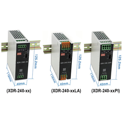 XDR-240-12,High-Performance 12V 20A 240W Ultra-Slim DIN Rail Power Supply