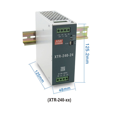 XTR-240-36,239.8W 36V 6.66A 3-phase Ultra-Slim (48mm) DIN Rail Power Supply